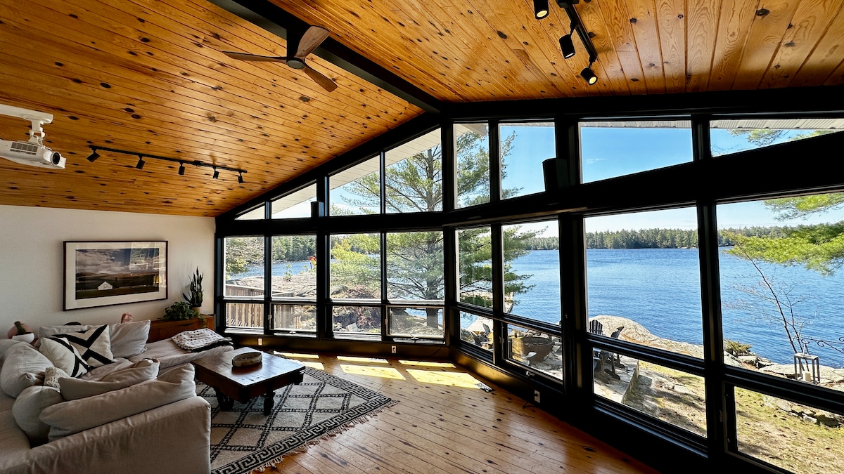 Lakeside deck and seating